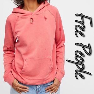 Free People Hand Me Down Hoodie L